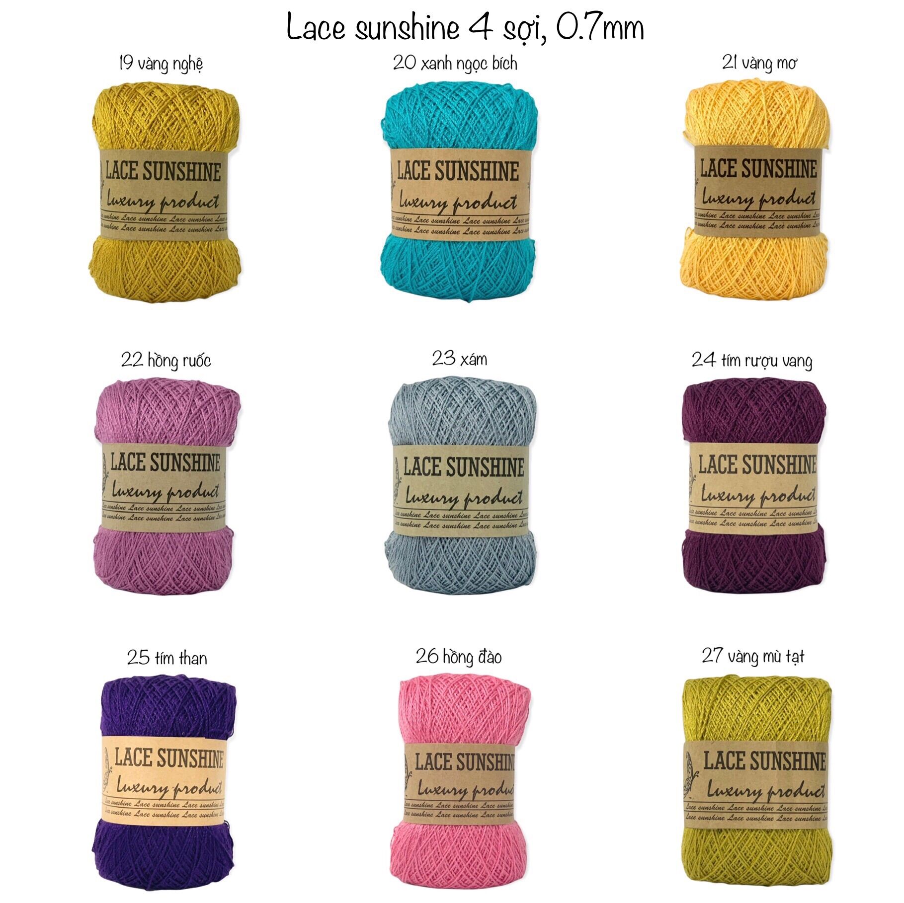 Lace Sunshine 4 sợi 0.7mm