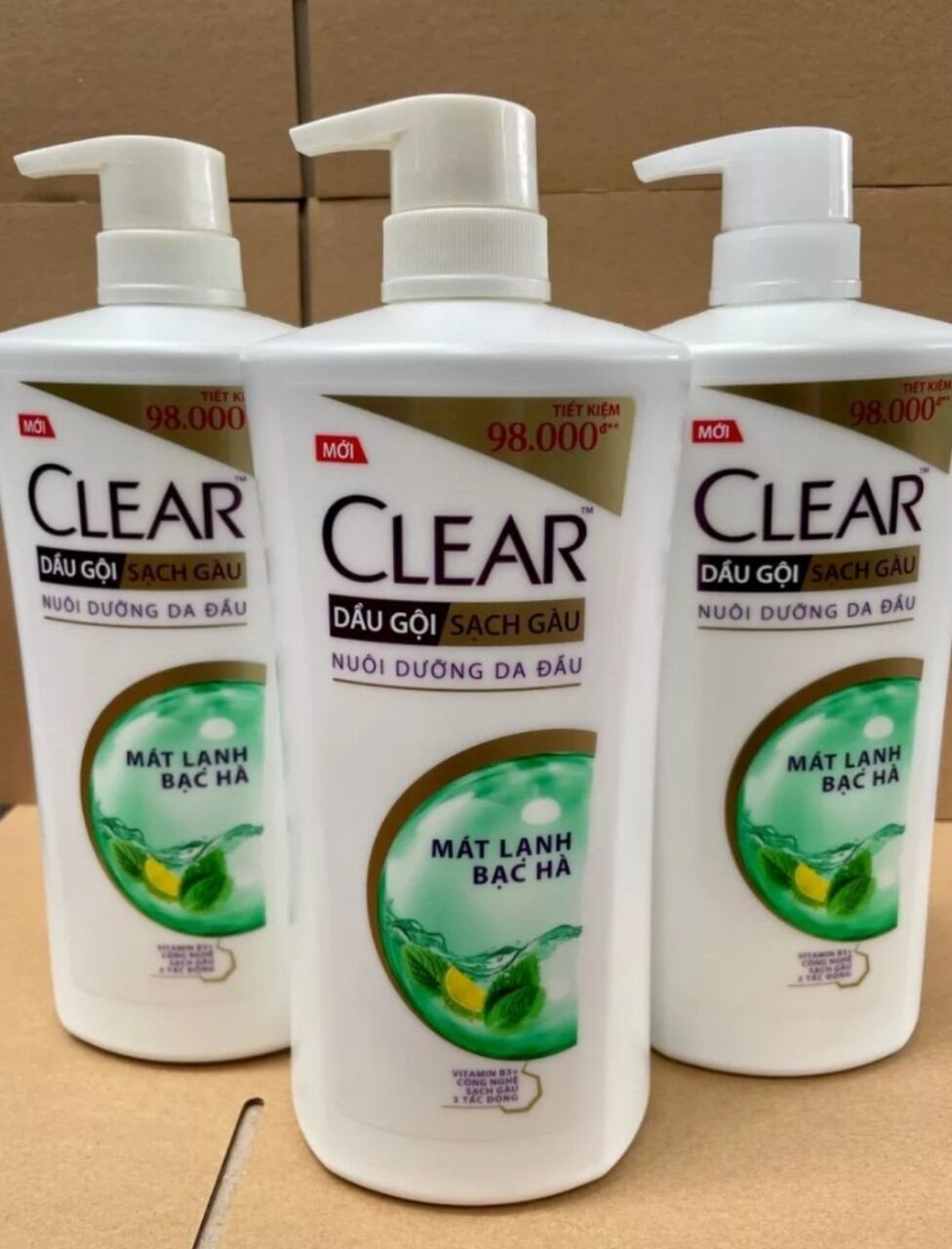 Dầu gội clear mát lạnh bạc hà 630g
