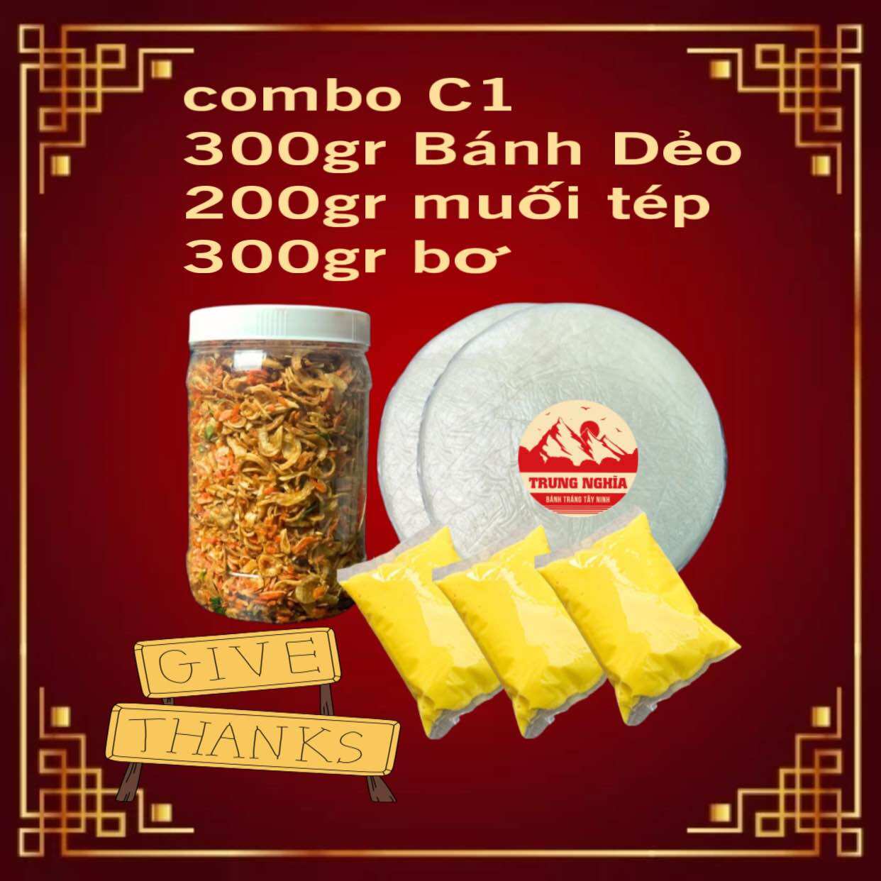 Combo bơ muối tôm hành phi+300g bơ vàng