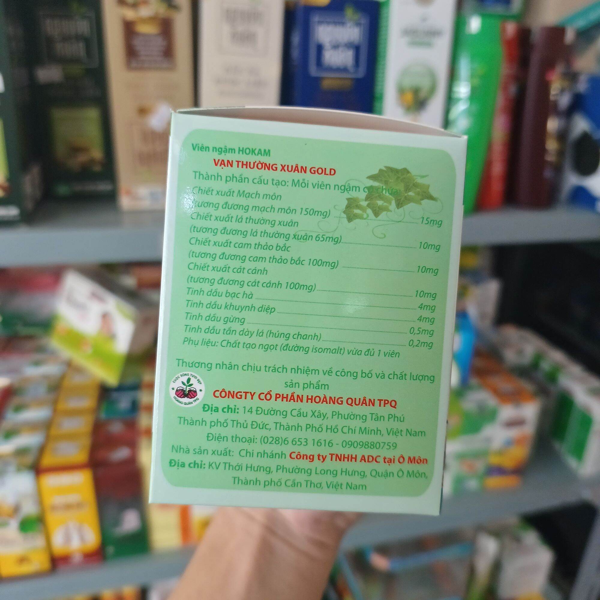 Kẹo ngậm vạn thường xuân  hộp 20 vỉ x 4 viên