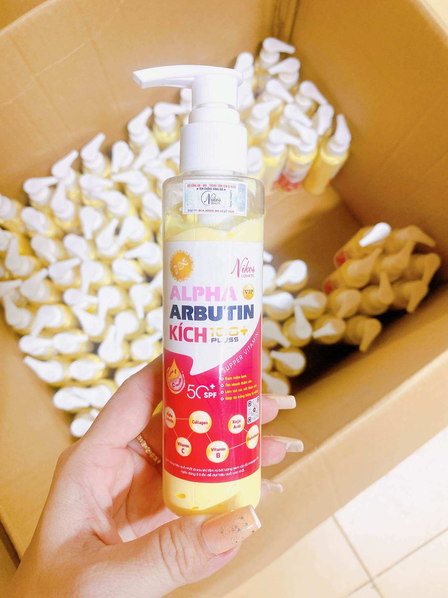 Kích ủ trắng Alpha Arbutin Nicos Chính Hãng