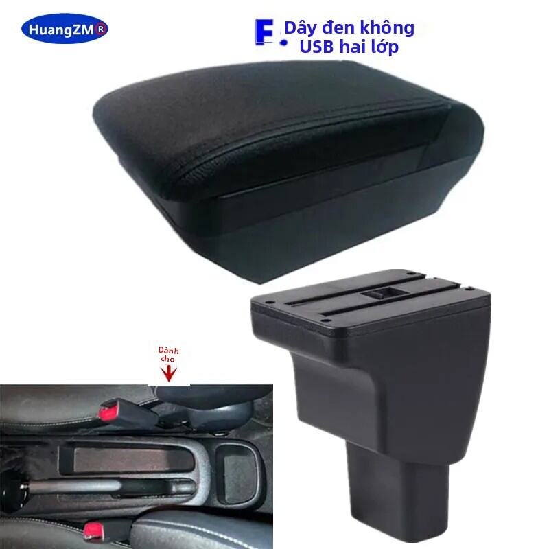 Hộp Để Tay Hyundai I10 Hộp Đựng Đồ Trung Tâm Xe Hơi Chất Liệu Da/nhựa ABS Phụ Kiện Nội Thất Độ Xe Ch