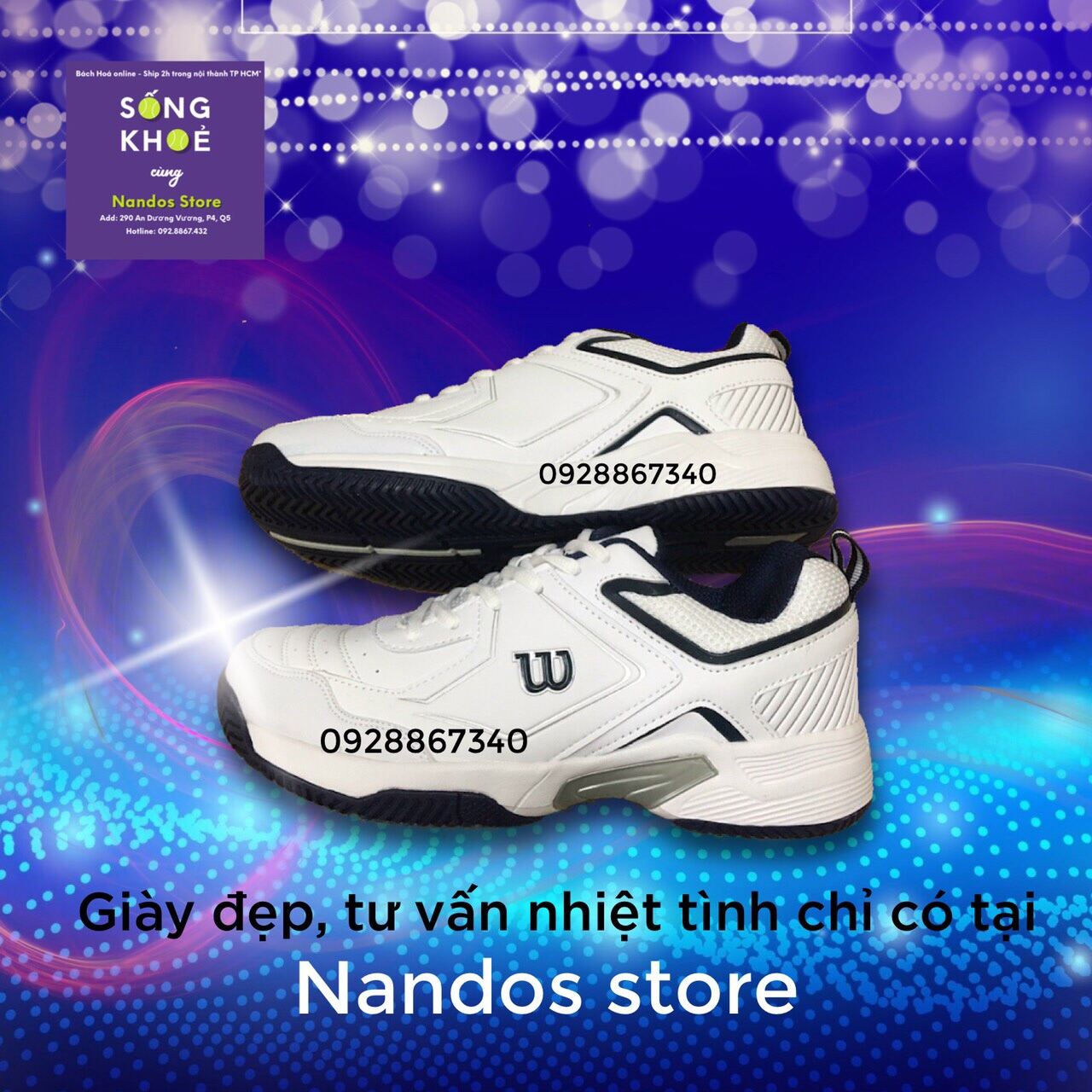 Giày tennis Wilson chuyên mặt sân cứng W201