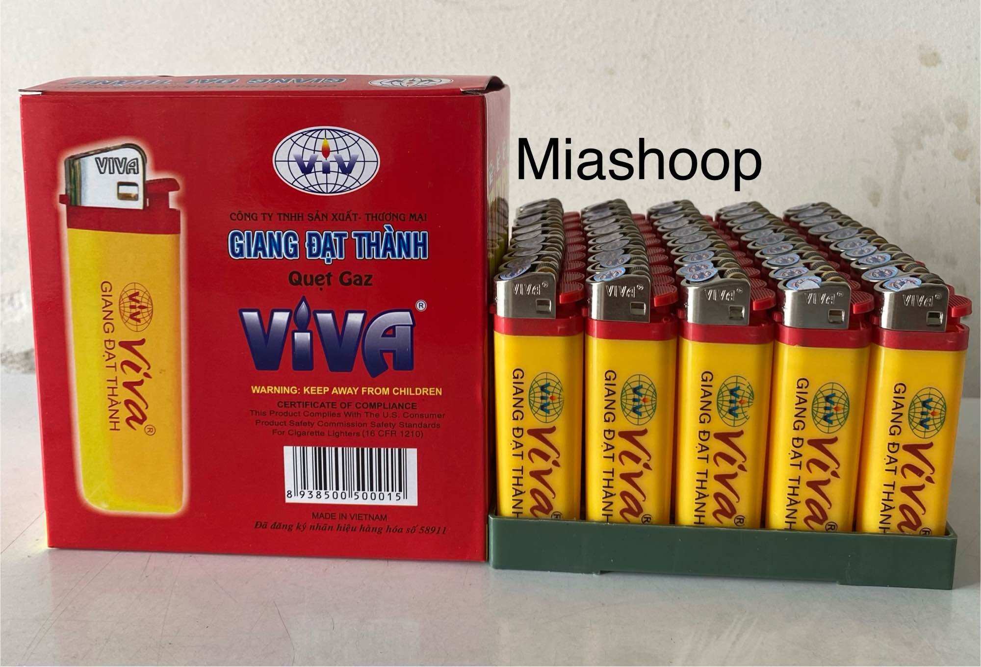 Bật lửa viva chữ vàng hộp 50 cái