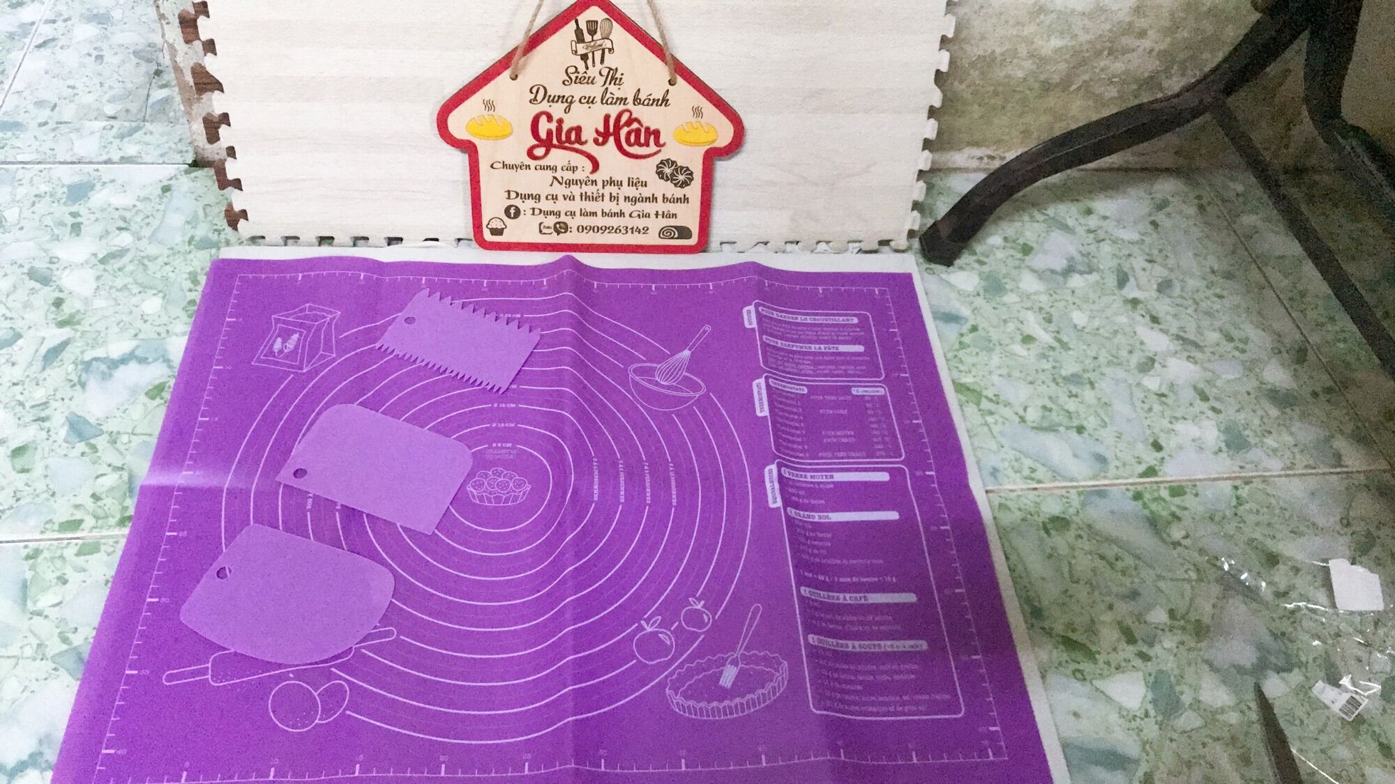 Thảm silicon nhồi bột 25x30cm