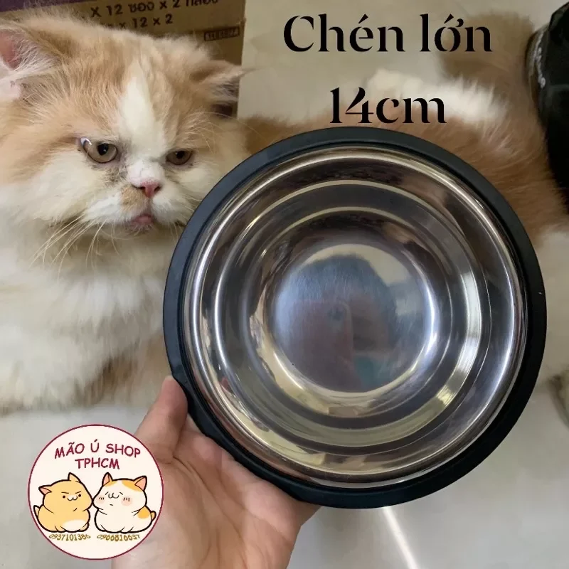 CHÉN ĂN INOX CHO CHÓ MÈO