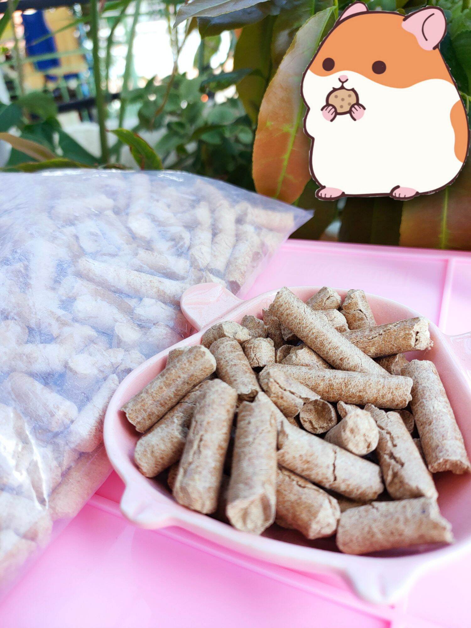 Gỗ nén 1kg lót chuồng thỏ, bọ, hamster