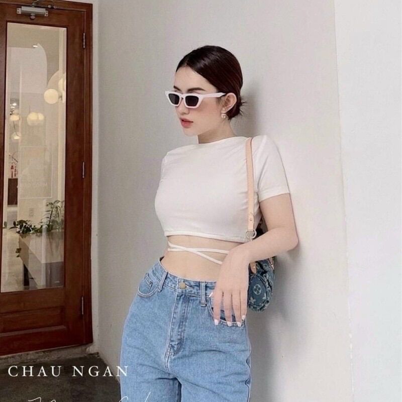 [HCM]ÁO CROPTOP QUẤN DÂY MẶC 2 KIỂU