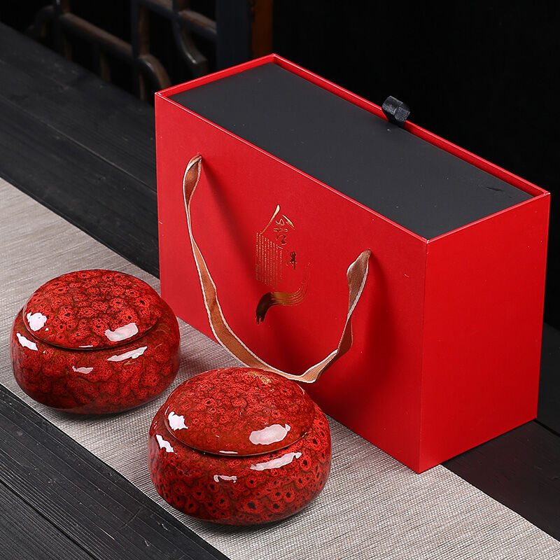Trống Trà Tặng Hộp Bao Bì Chất Liệu Gốm Sứ Phong Cách Trung Hoa Vương Miện Dehua Xuất Xứ Nhỏ Tươi Yếu Tố Phổ Biến Độc Lập Chụp Thật