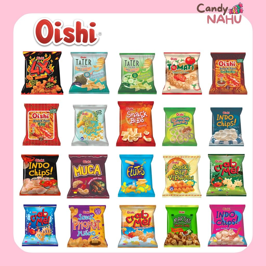 Combo 5 gói snack oishi to chà bá 68g