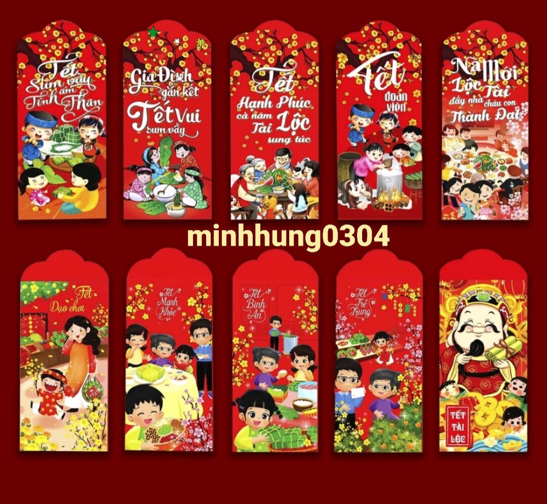Bao lì xì truyền thống tết nguyên đán.