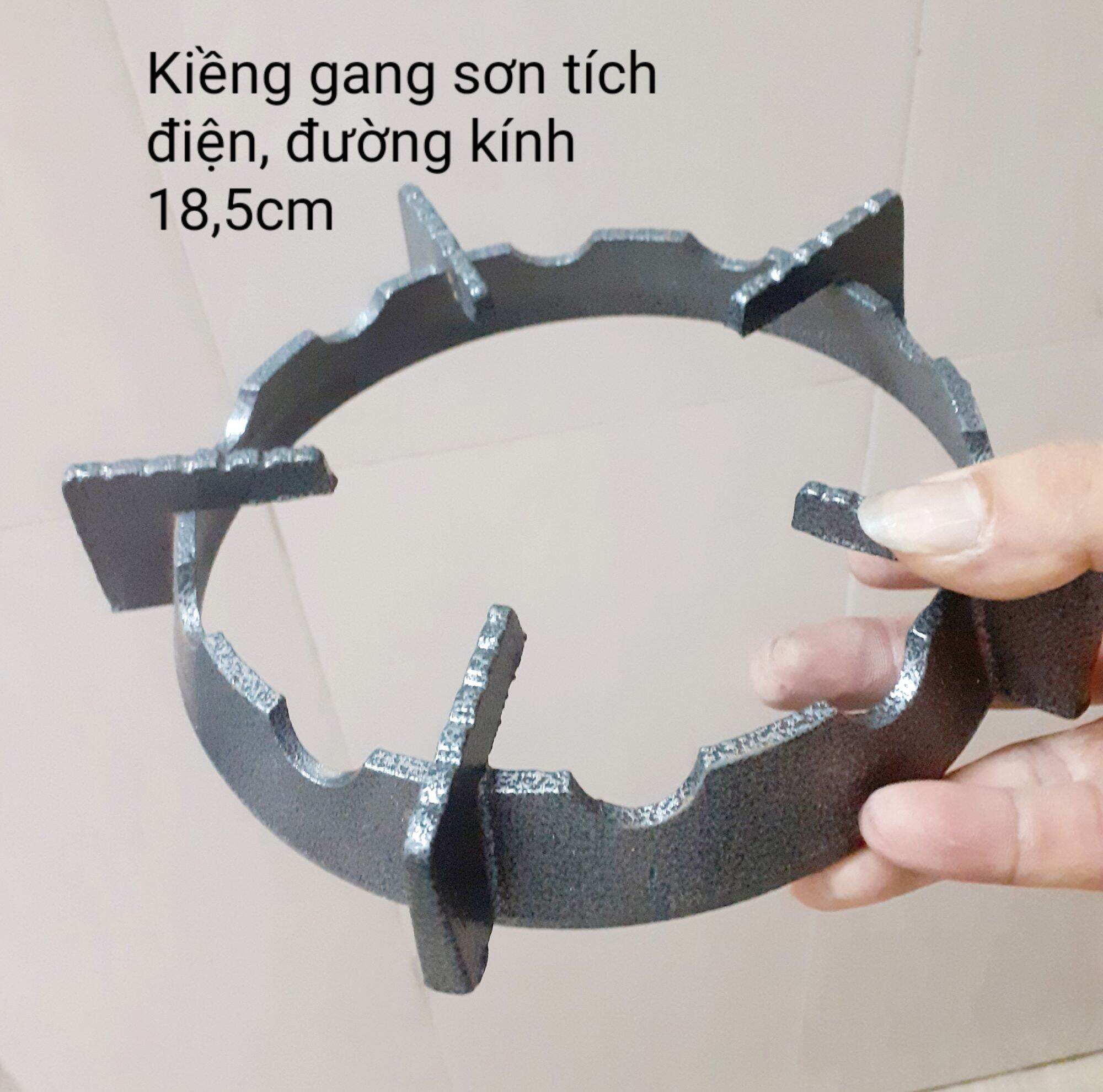 2 kiềng gang kèm chắn gió bếp ga dương mặt kính