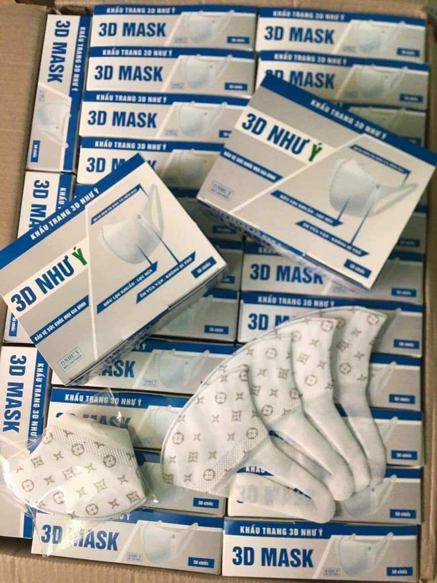 2 hộp khẩu trang 3D LV ( 100 chiếc)