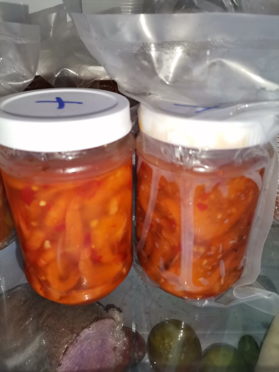 Mắm tép nhà làm - Mắm tép chưa trộn đủ đủ, hũ như hình 500g