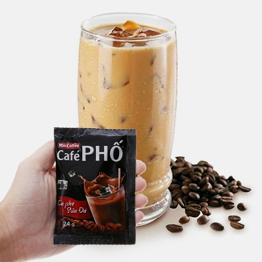 Dây Cafe Phố Cà phê sữa đá MacCoffee ( 10 gói x 24g )