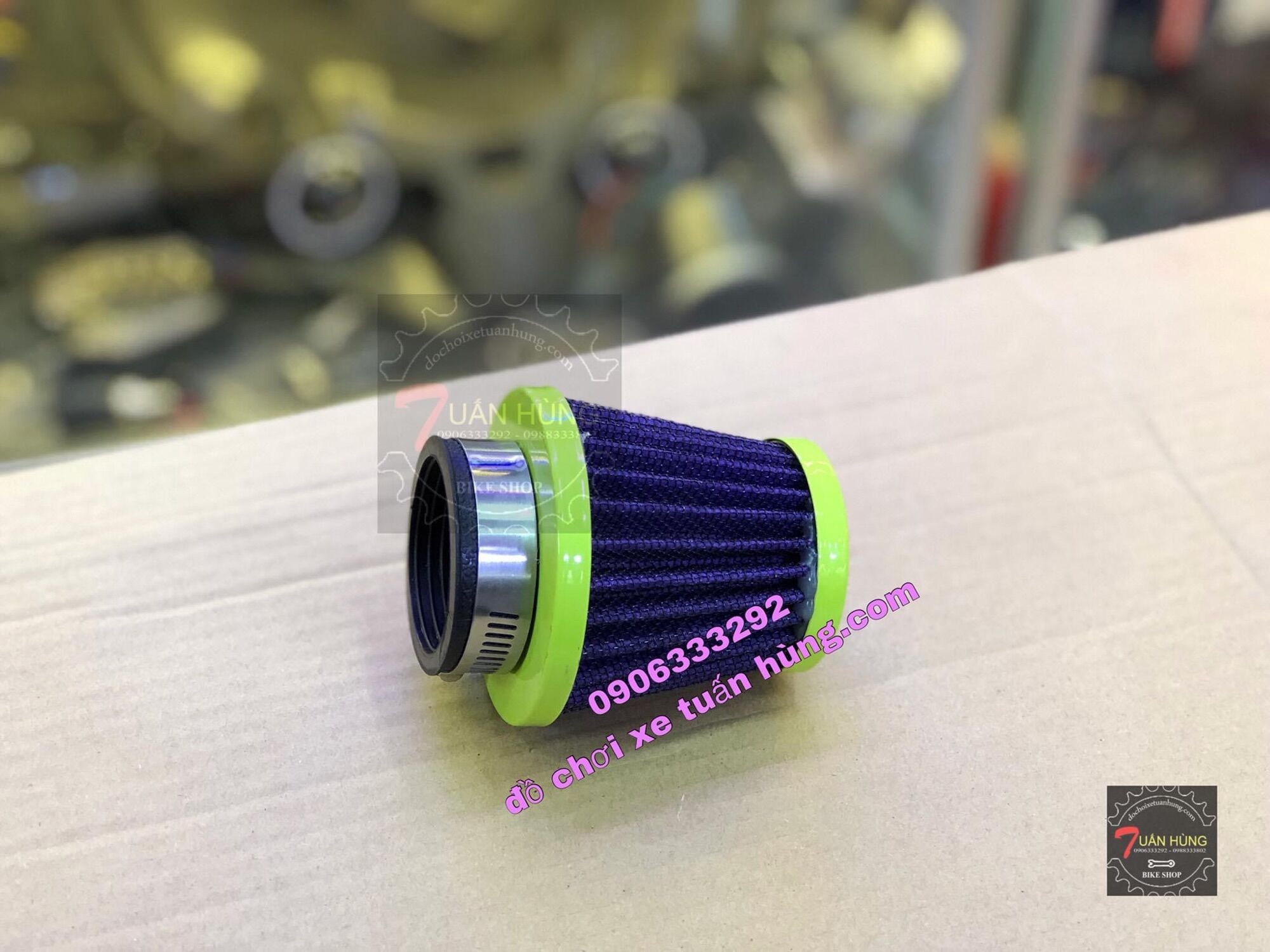 Lọc gió trụ gắn xe máy wave/dr/si - pô e độ - đồ chơi xe máy