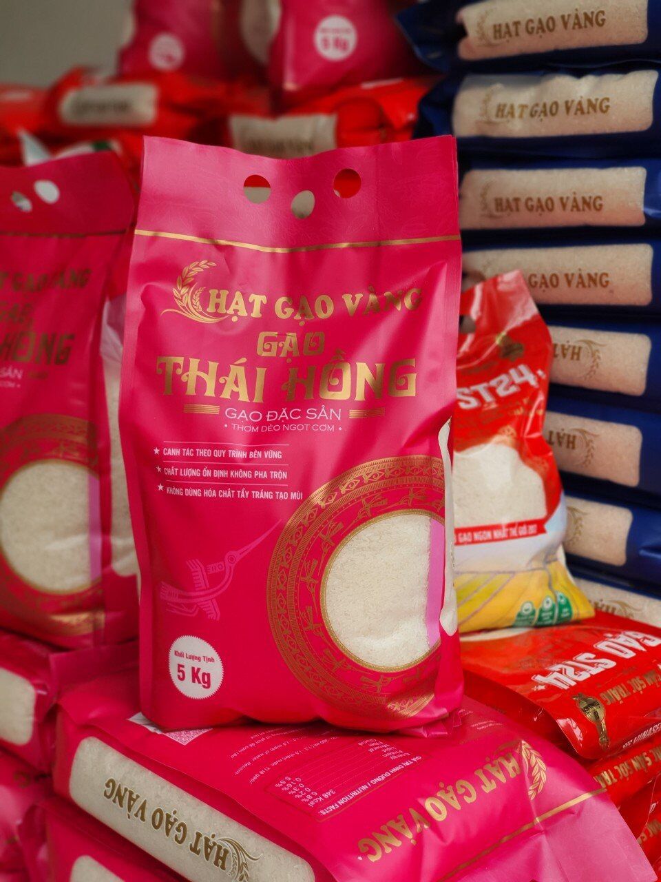 Gạo thái hồng túi 5kg.