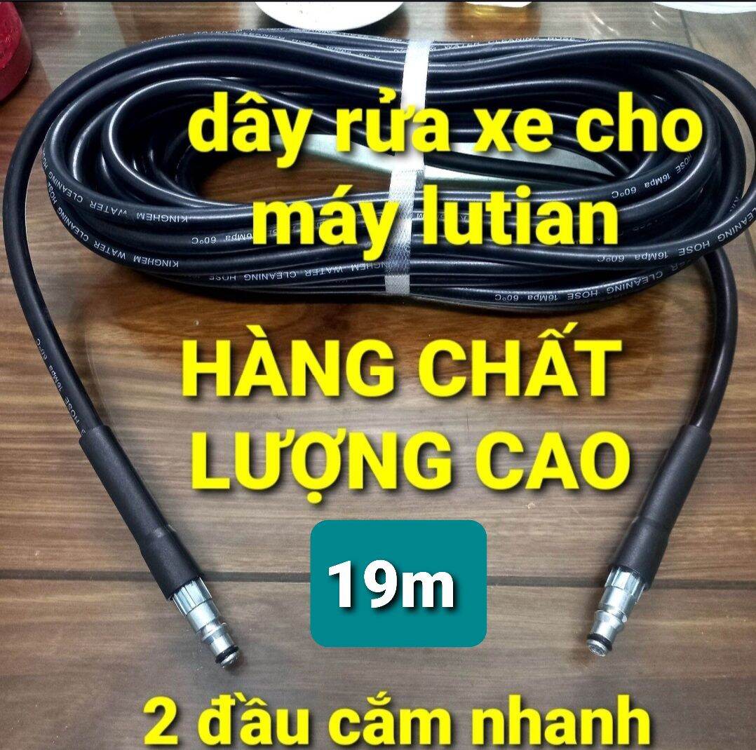 dây rửa xe cho máy lutian 2 đầu cắm nhanh (10m, 15m)