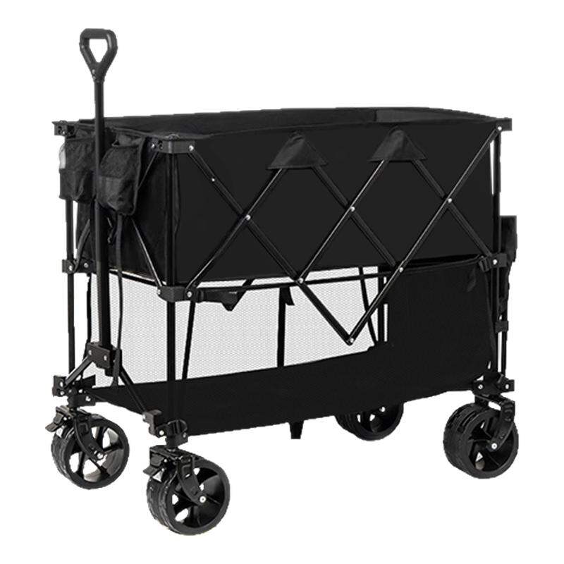 Double Layer Portable Camping Stroller Foldable Comfortable Design