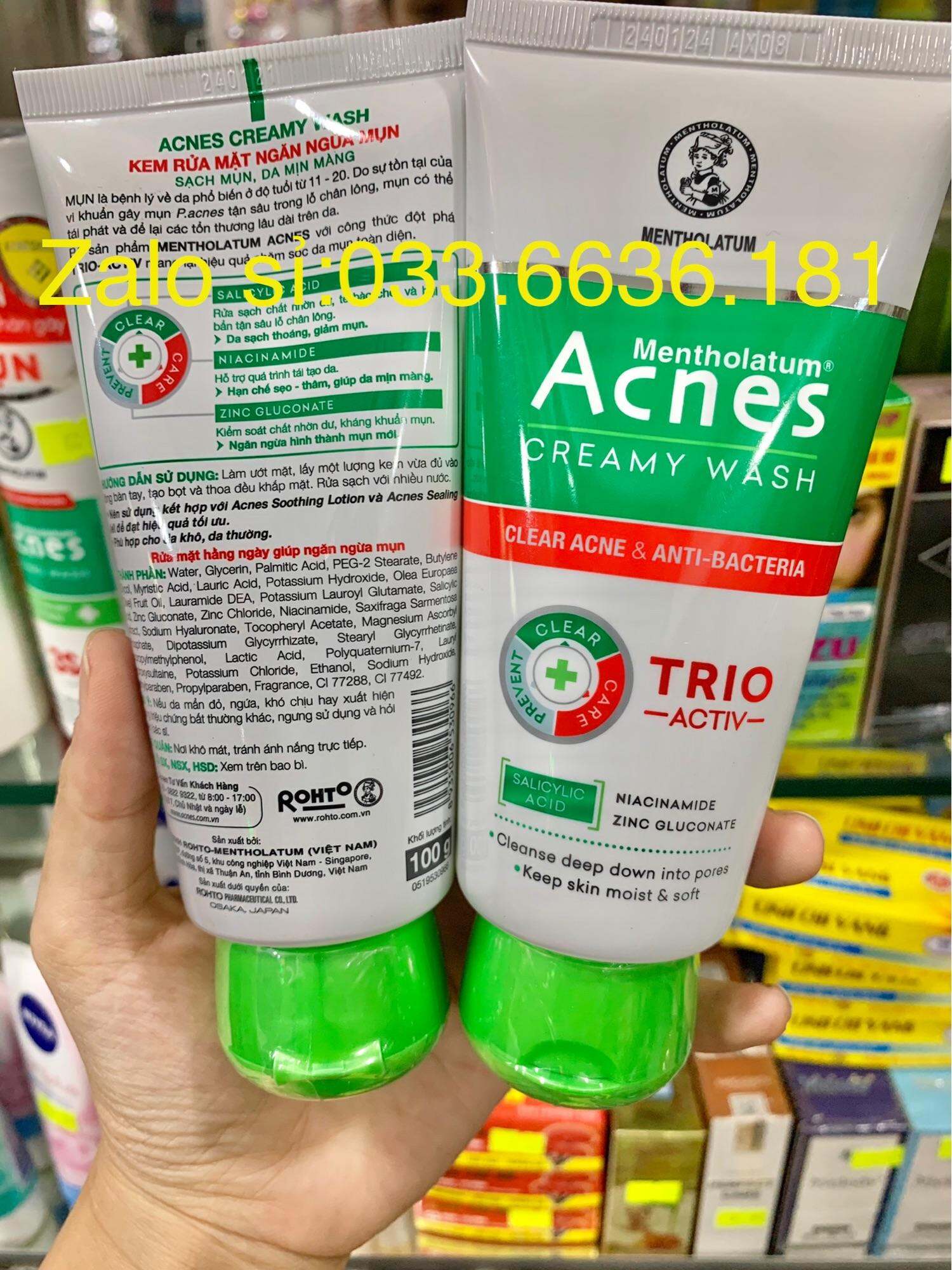 Sữa rửa mặt ACNES sạch mụn chai 100G