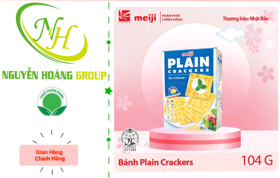 COMBO 5 Hộp -  Bánh Plain Cracker 104g