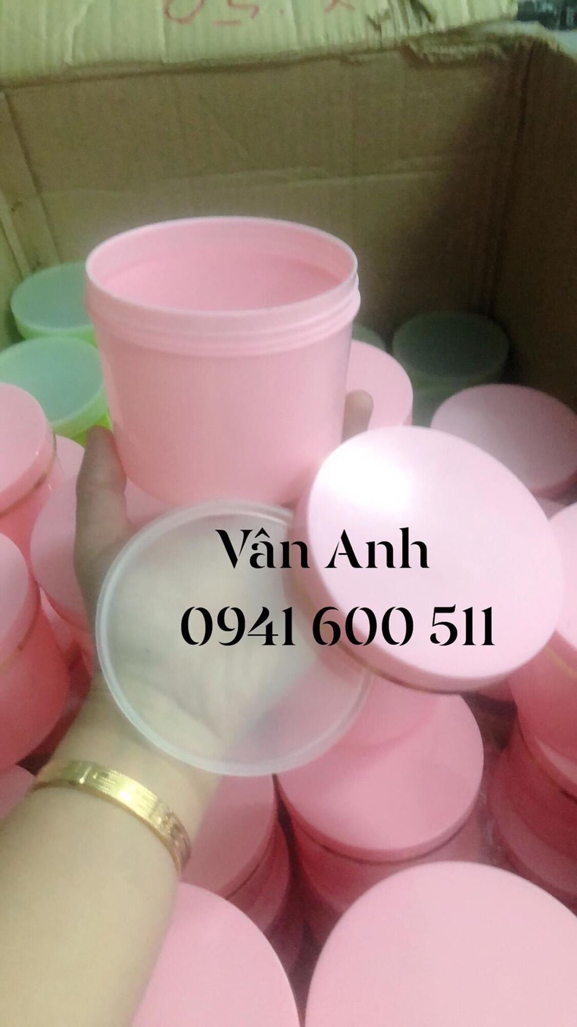 Combo 10 hủ đựng kem 500g màu hồng [Siêu xinh]
