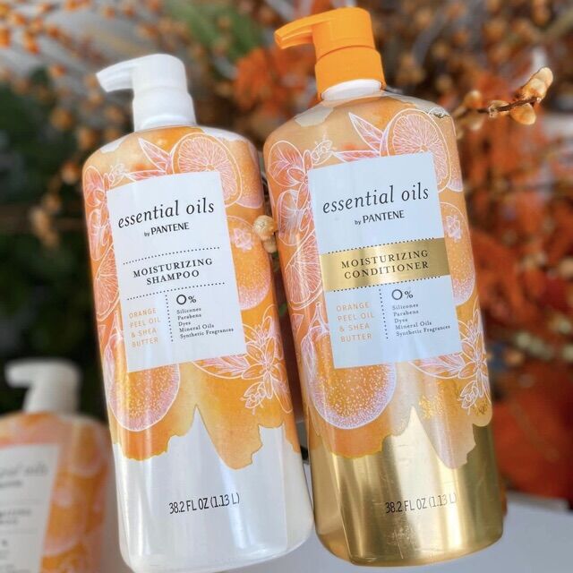 [HCM]??????Bộ dầu gội và xả Pantene Essential Oils Moisturizing 2 x 1.13L??????