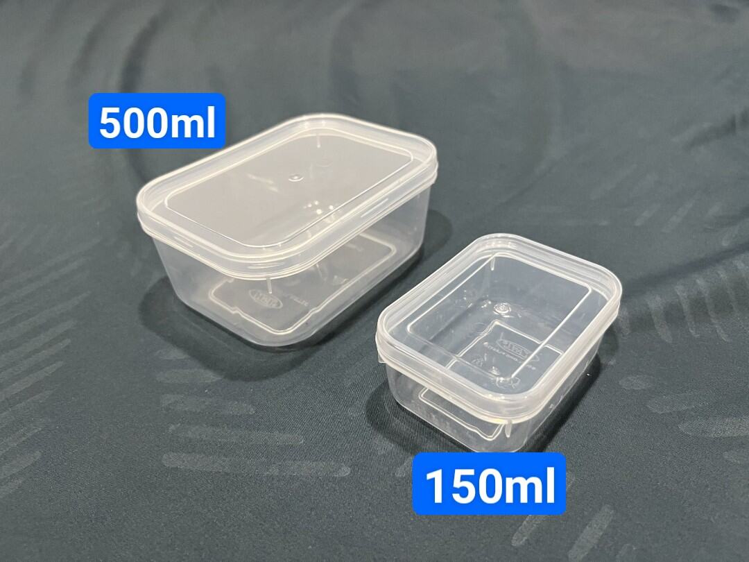 Hộp nhựa trữ đông thức ăn, pate cho mèo có nắp kín đáo 150ml và 500ml
