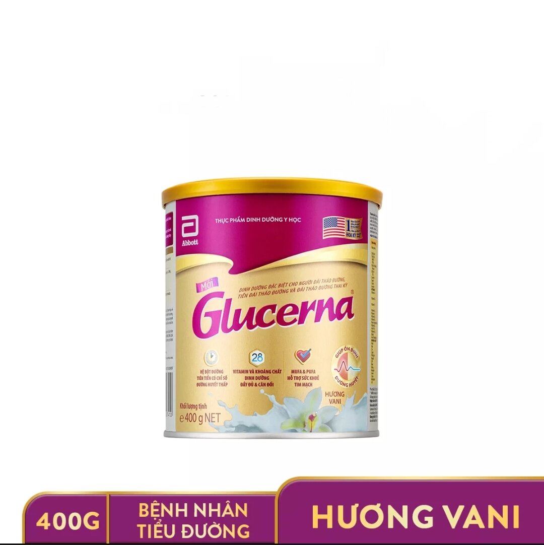 Combo 2 Lon Sữa Bột Glucerna Hương Vani 400g [Date Mới]