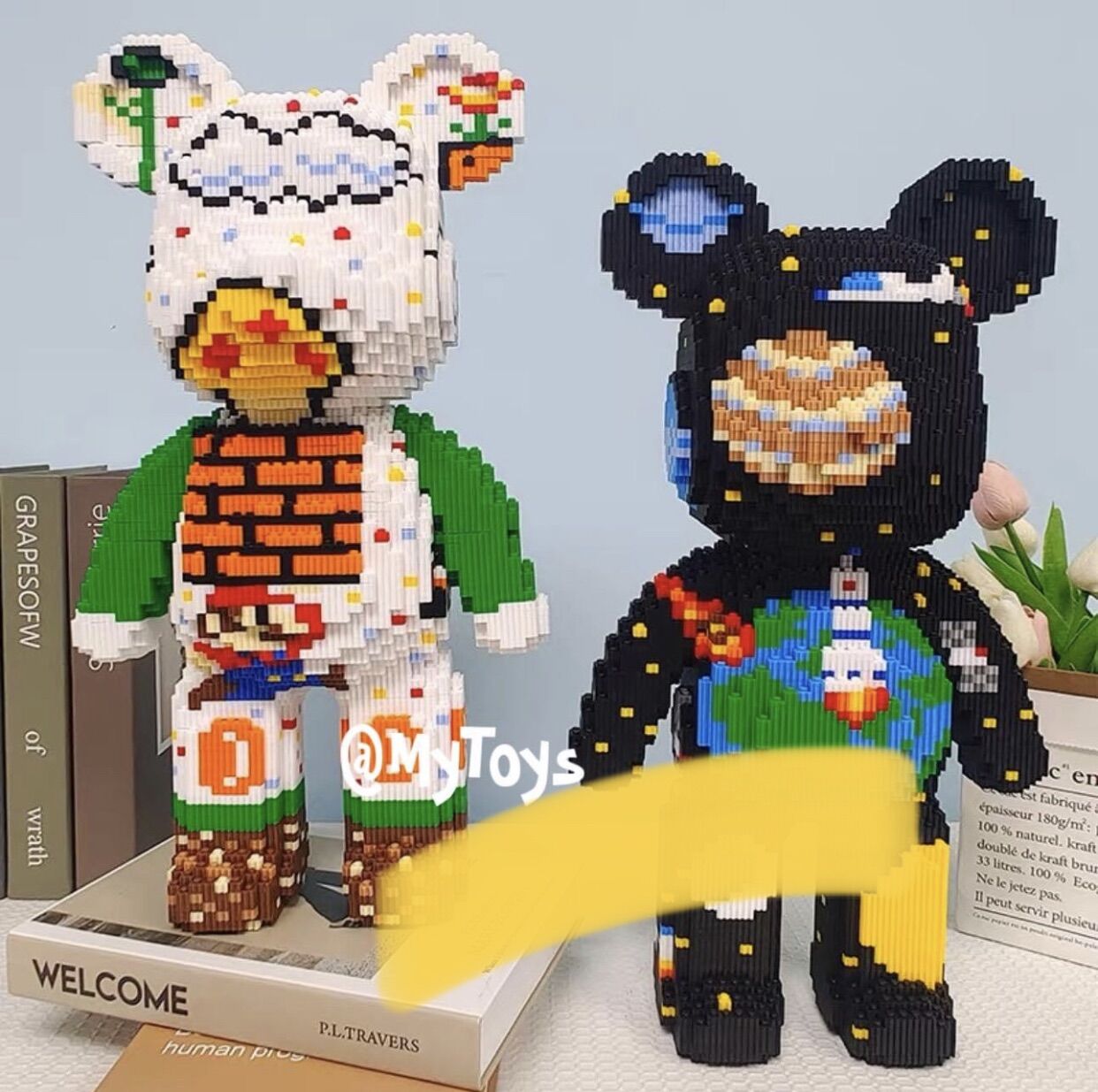 Lego Bearbrick 3D chính hãng Mpin 46cm (tặng búa)