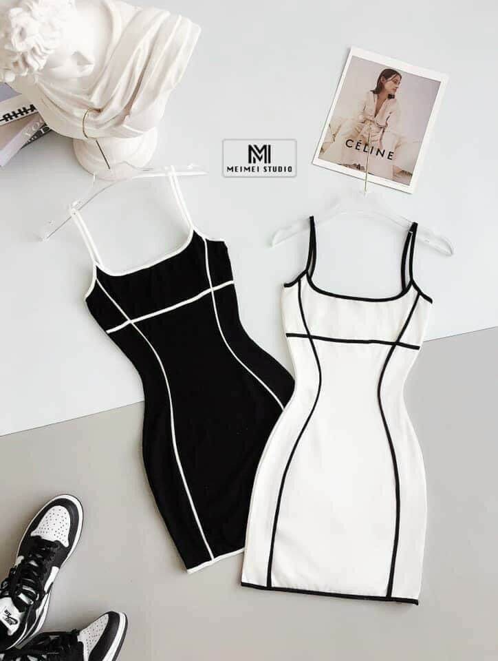 ĐẦM BODY VIỀN DÂY,đầm 2 dây nữ, SU SU