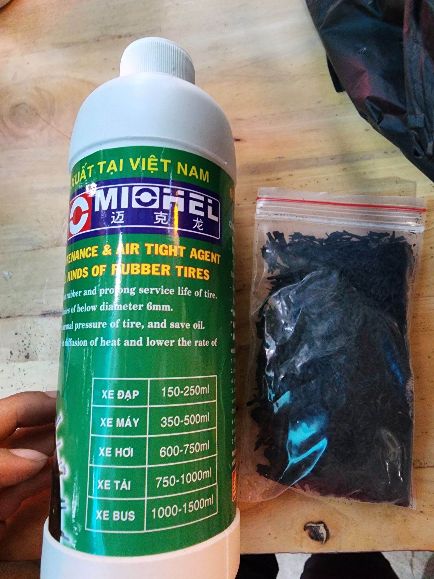 Keo tự vá vỏ không ruột, keo đổ vỏ