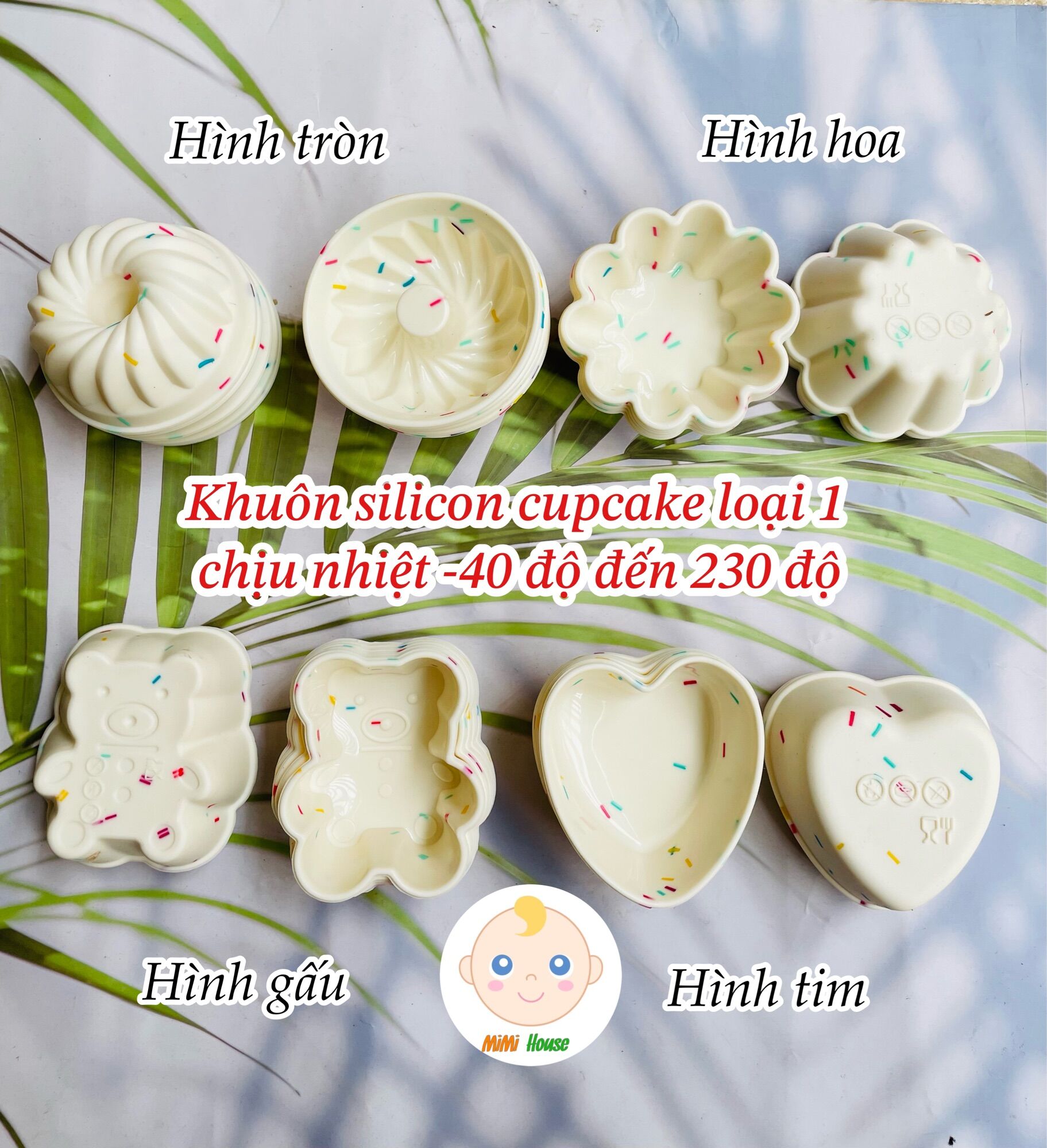 Khuôn silicon cupcake, khuôn silicon muffin làm bánh siêu xịn sò, hàng loại 1