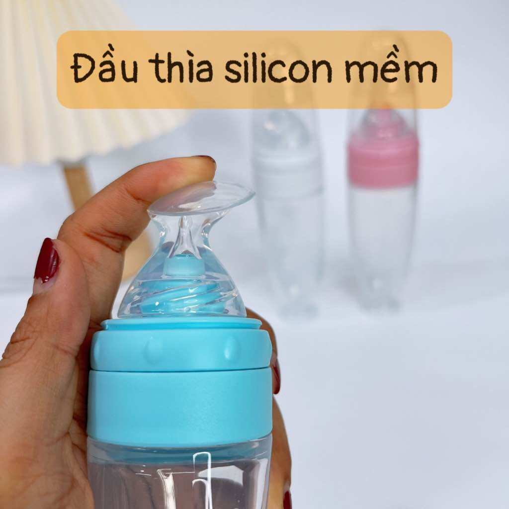 [HCM] Bình thìa ăn dặm silicon cho bé