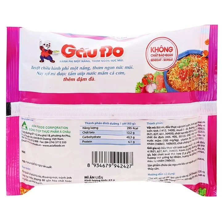 Mì gấu đỏ thịt bằm 15 gói