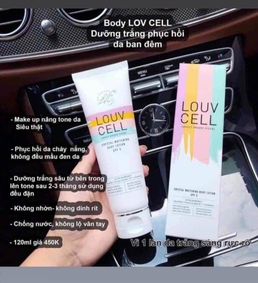 [ Free Ship ] Dưỡng Trắng Body Louv - Cell Hàn Quốc . Trắng Mịn Toàn Thân Forever Love