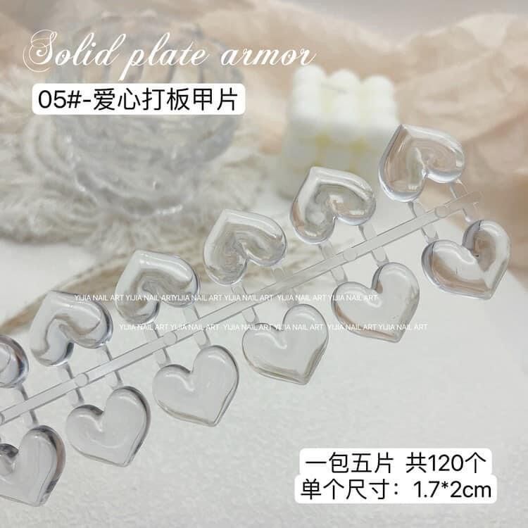 Móng đặc trong suốt sơn mẫu thạch các hình (120 móng)