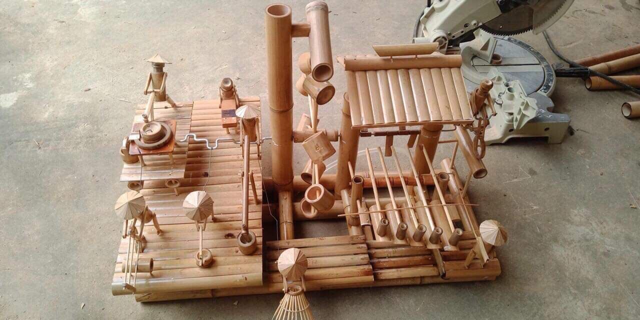 Guồng nước dân tộc bằng trúc