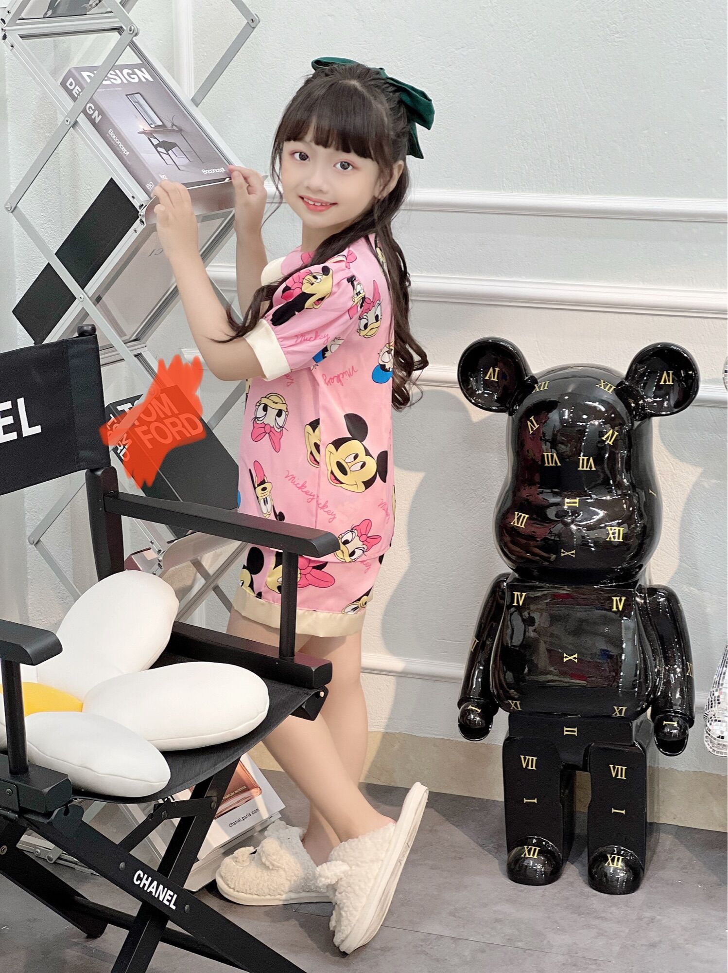 Bộ ngủ pijama cho bé chất lụa mango Size từ 15-36kg