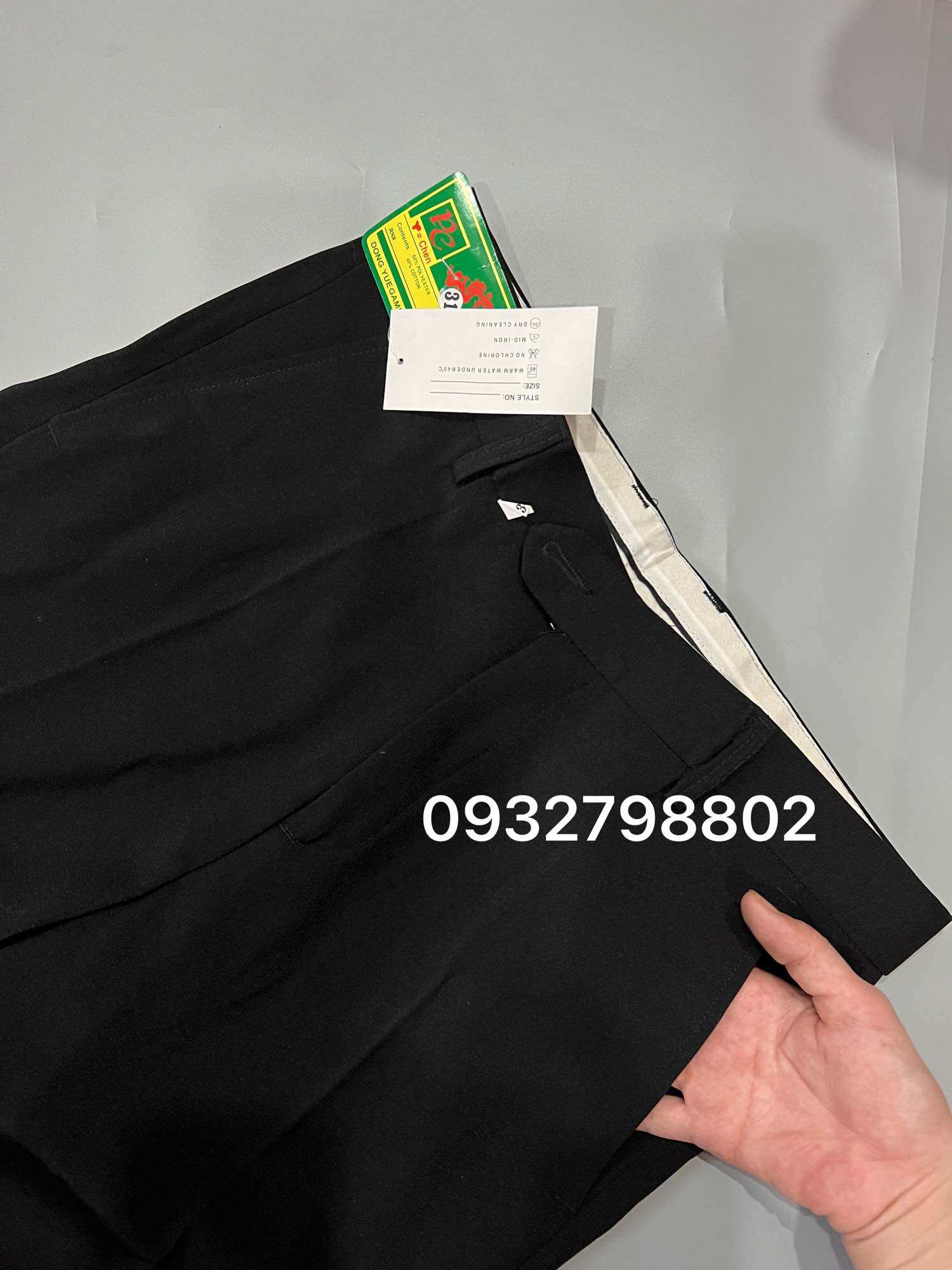 QUẦN TÂY NAM MÀU ĐEN  SZ 28-36