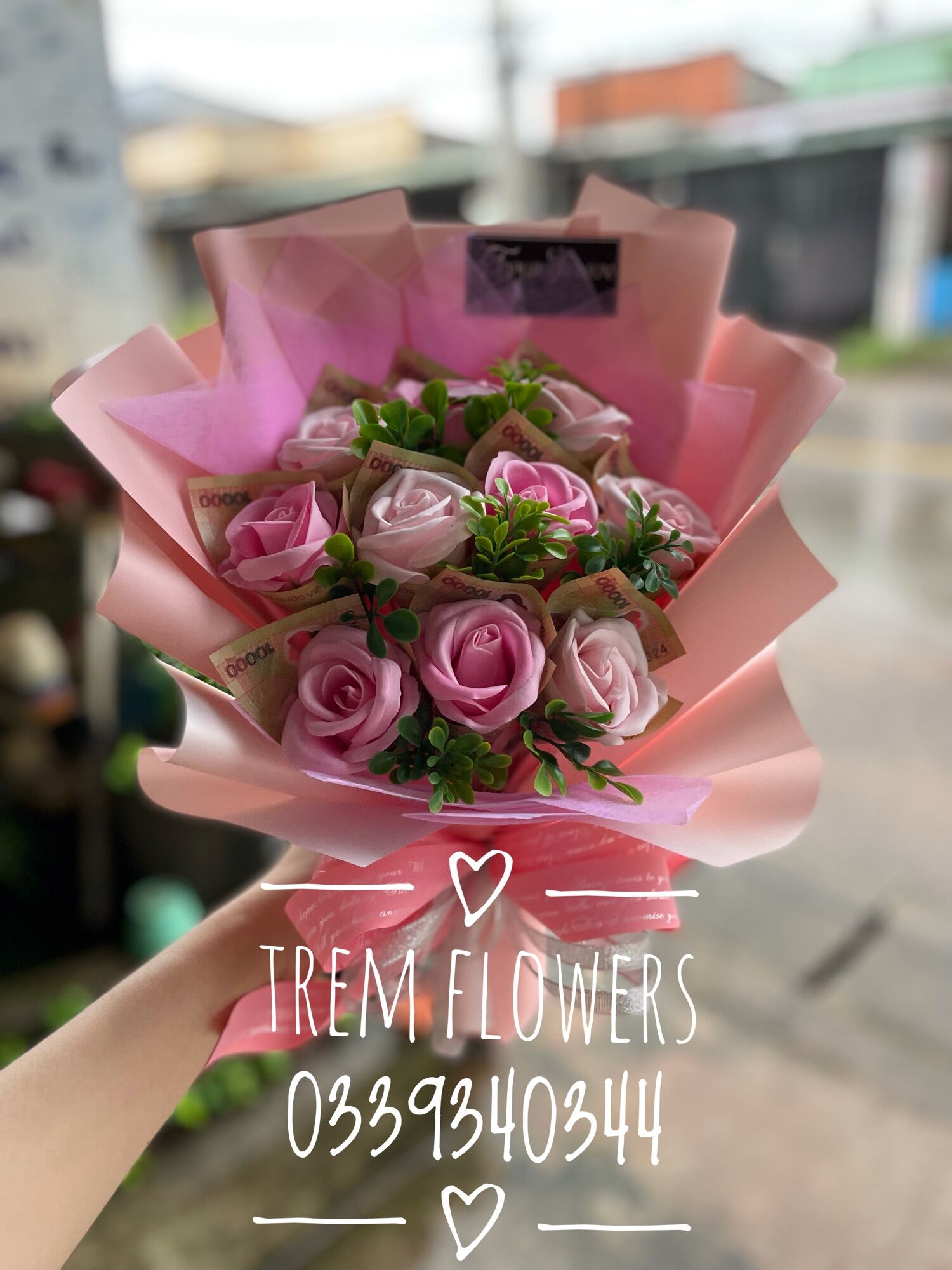 Hoa sáp cuốn mn nhỏ gọn
