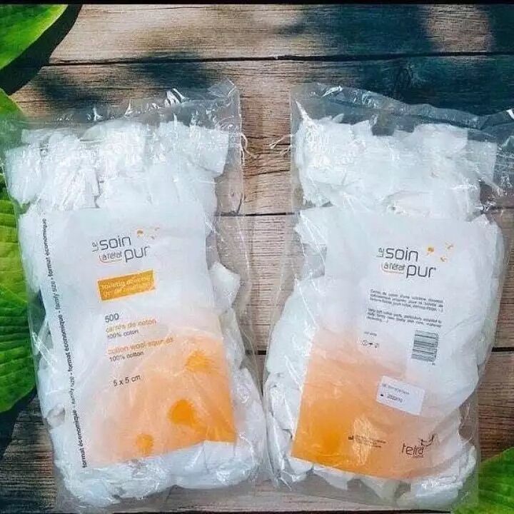Bông tẩy trang Tetra Le Soin Laretat Pur 500 miếng của Pháp, được sản xuất từ các thành phần lành tính, đảm bảo chất lượng như mô tả, an toàn cho người sử dụng