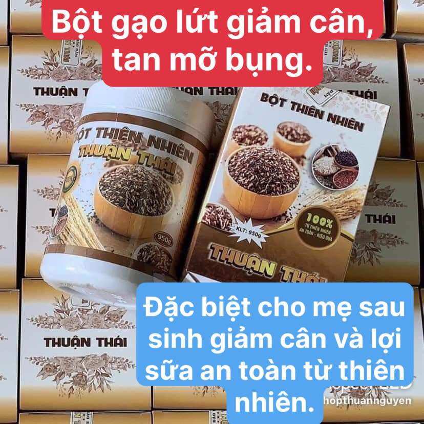 Bột gạo lứt thuận thái hộp 950gr giảm cân lợi sữa