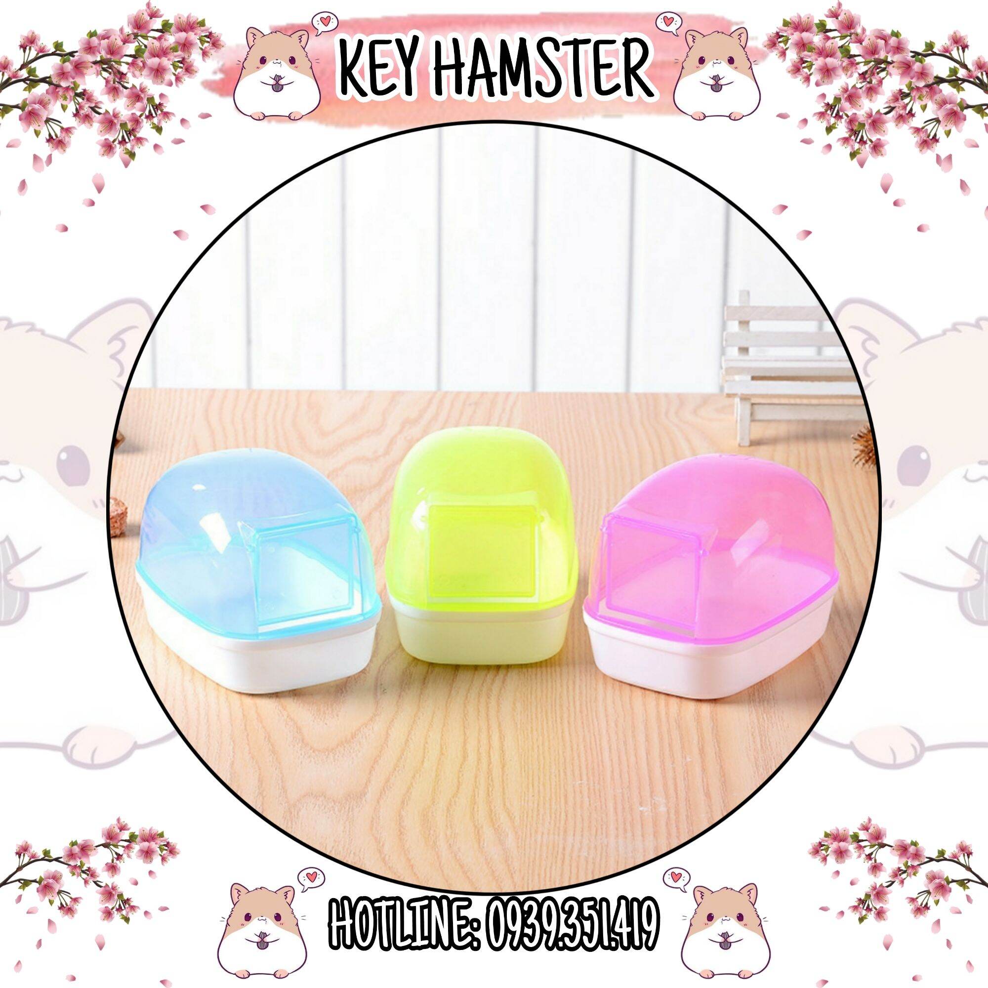 Nhà tắm cửa tự động - Bồn đựng cát tắm hamster.