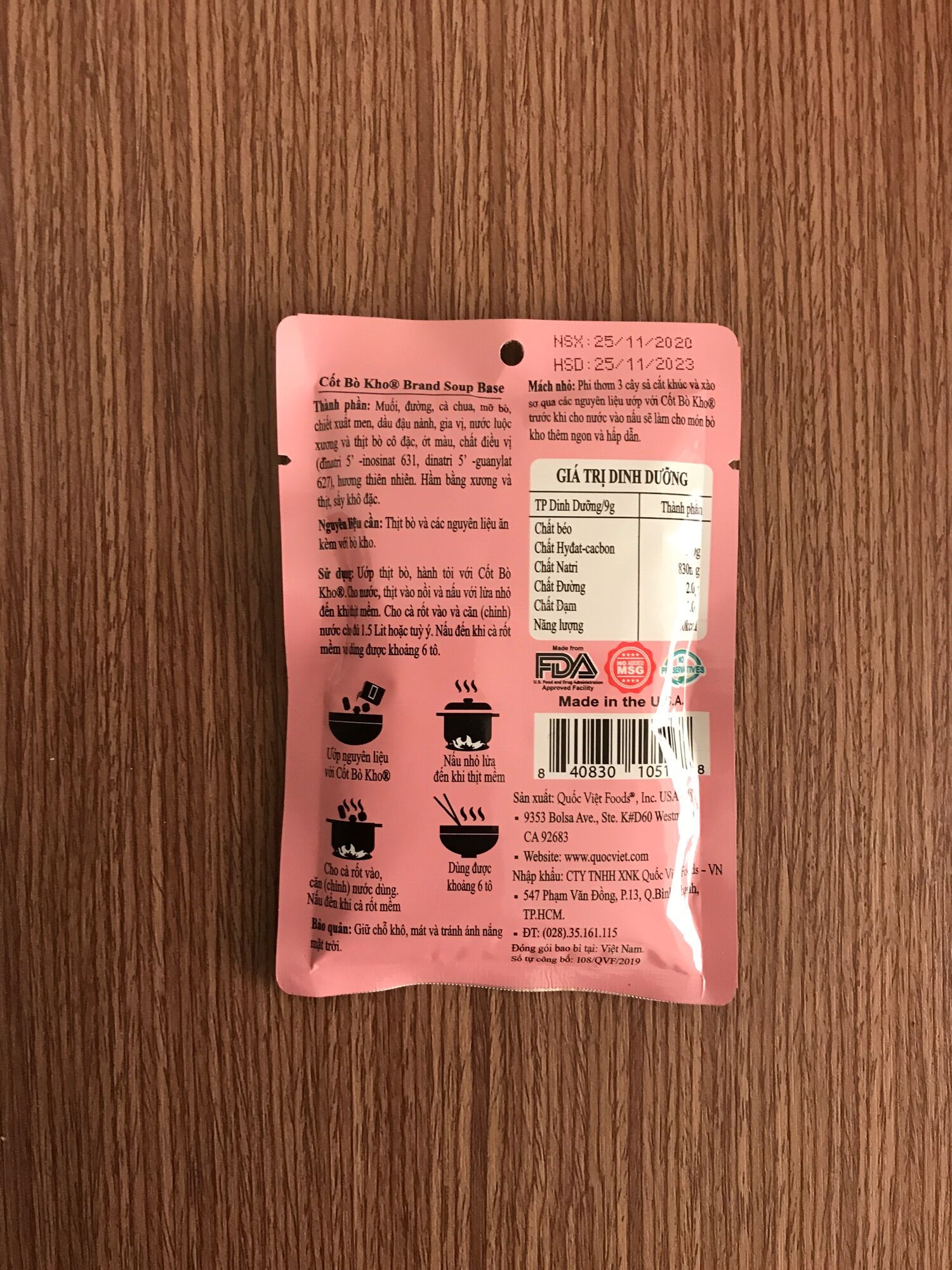 Nước dùng cô đặc nấu Bò kho