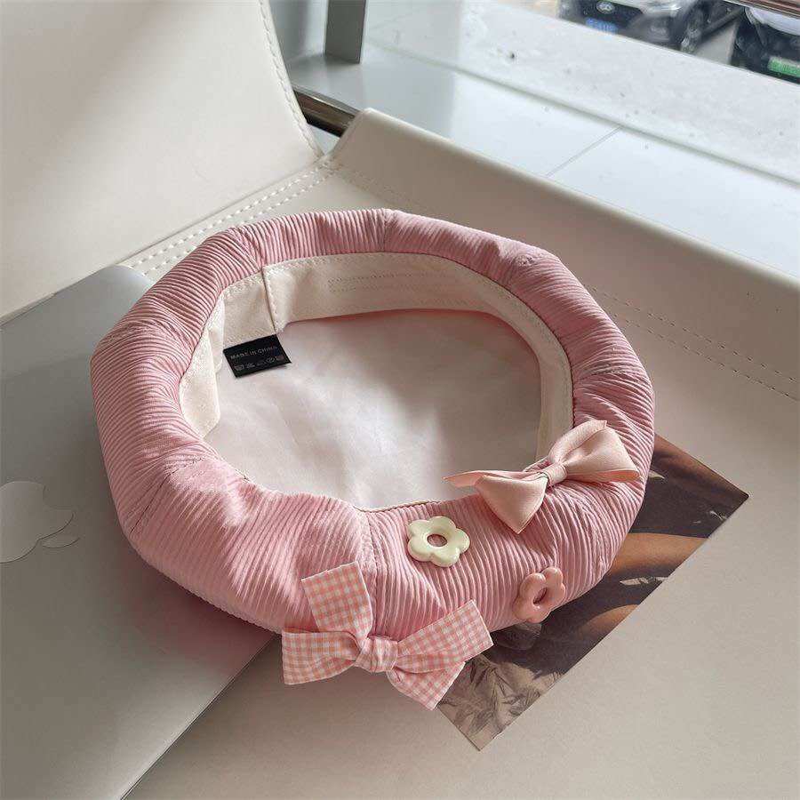 Mũ Nồi Beret Phối Nơ Thời Trang Có Sẵn