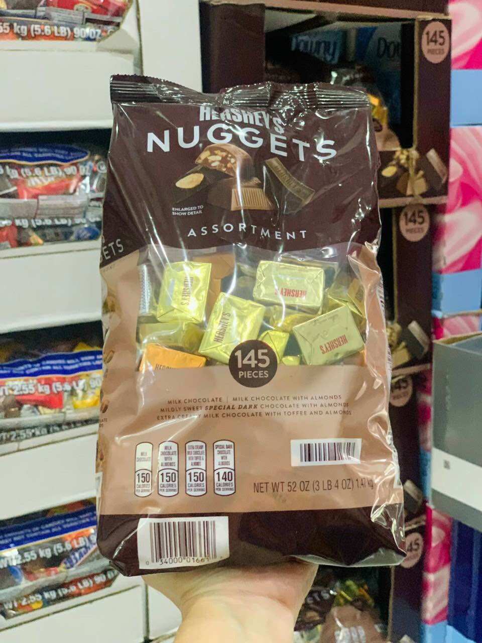 (hàng Mỹ) Socola Hershey Nuggets 1,47kg 4 vị ngon suất sắc ạ