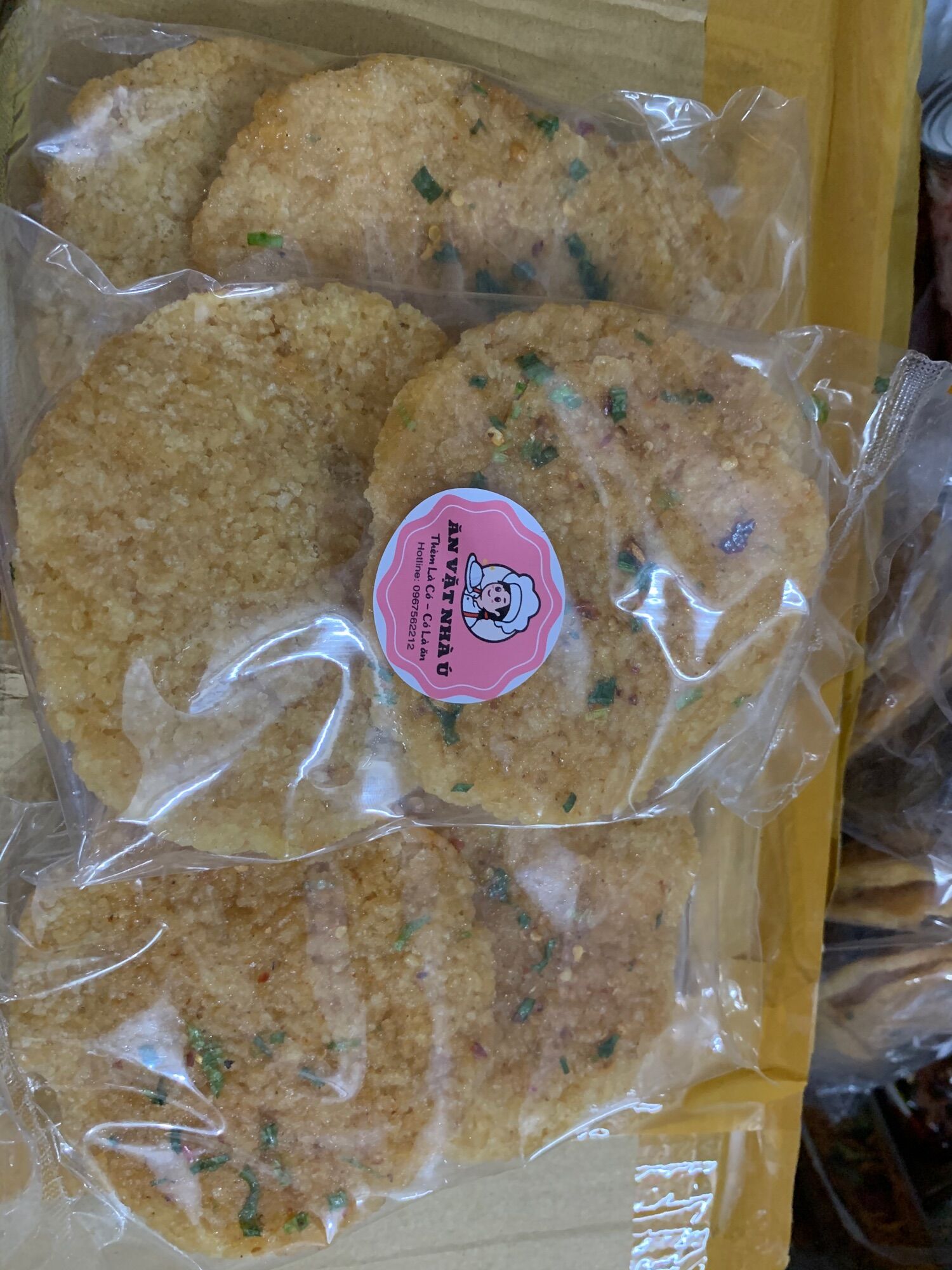 Cơm cháy mắm hành gói 100gr 3 miếng