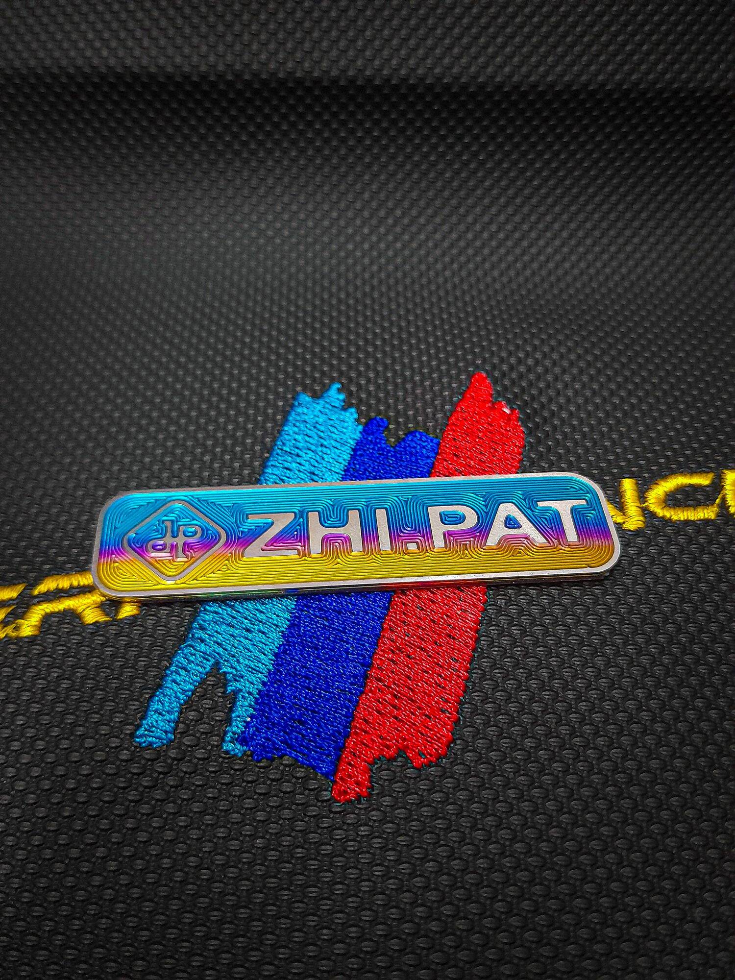 Tem logo Titan Zhipat dán pô e xe tay ga Vision, Vario, Lead...