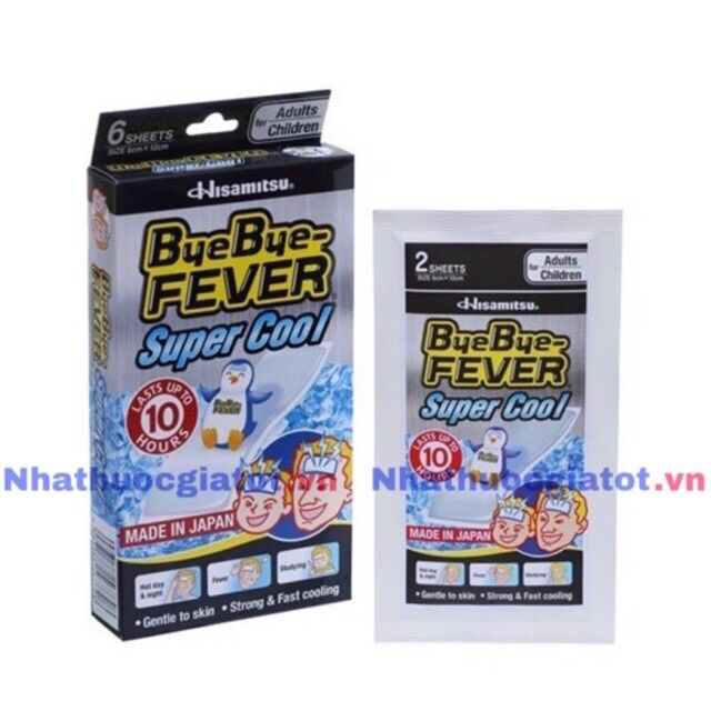 Miếng Dán Hạ Sốt ByeBye Fever - Túi 2 Miếng